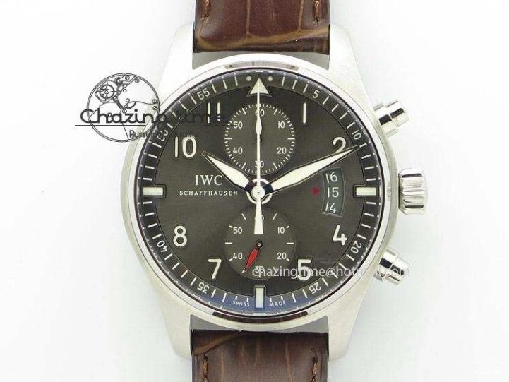MIROTIME 0118 Pilot Chrono SS IW387809 ZF 1:1 Best Edition Silver Dial On SS Bracelet A Trendsetting 7327